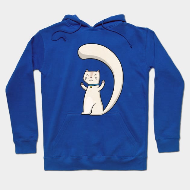 Happy White Cat Hoodie by Drawn to Cats